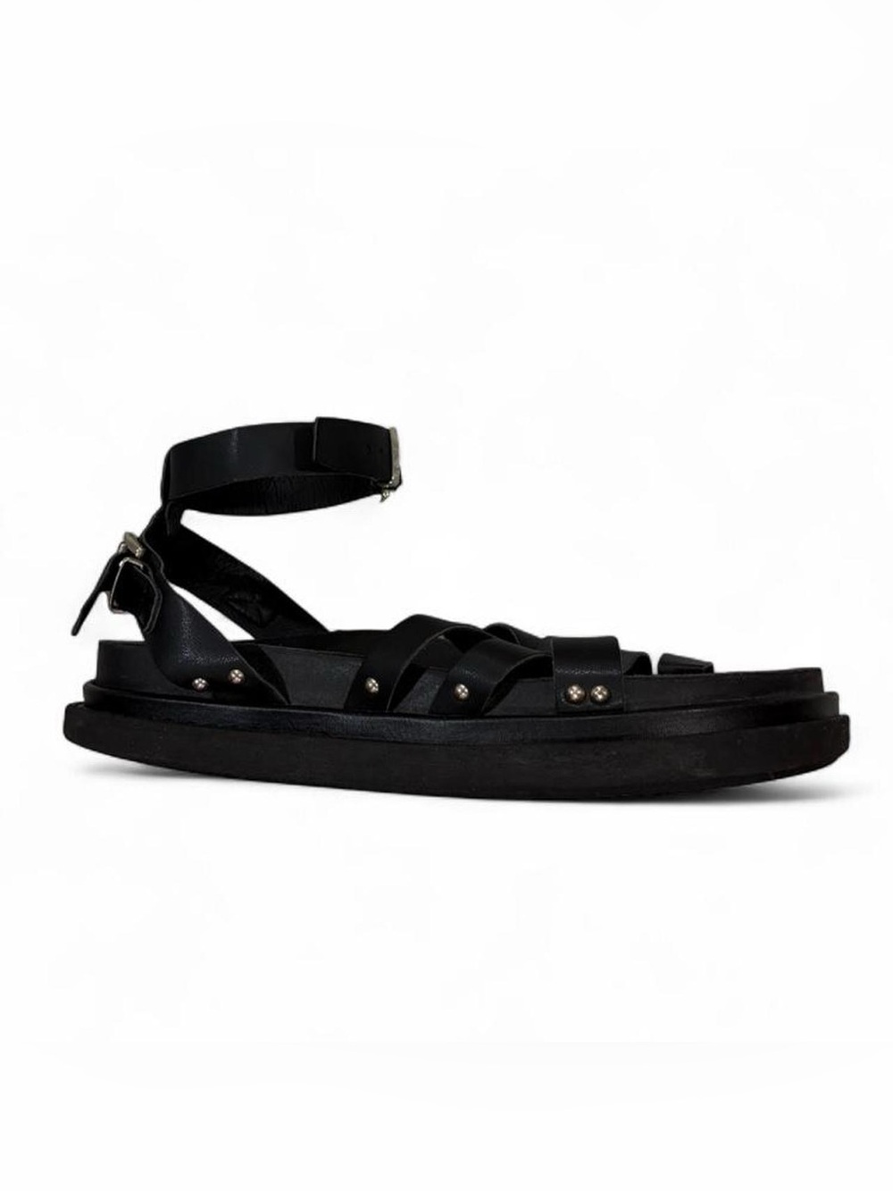 Alohas Buckle Up black gladiator sandals